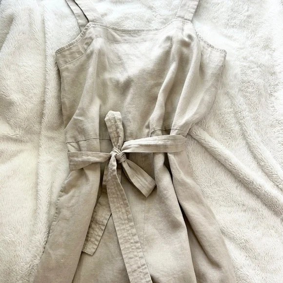 Quince 100% European Linen Square Neck Jumpsuit - Picture 7 of 7